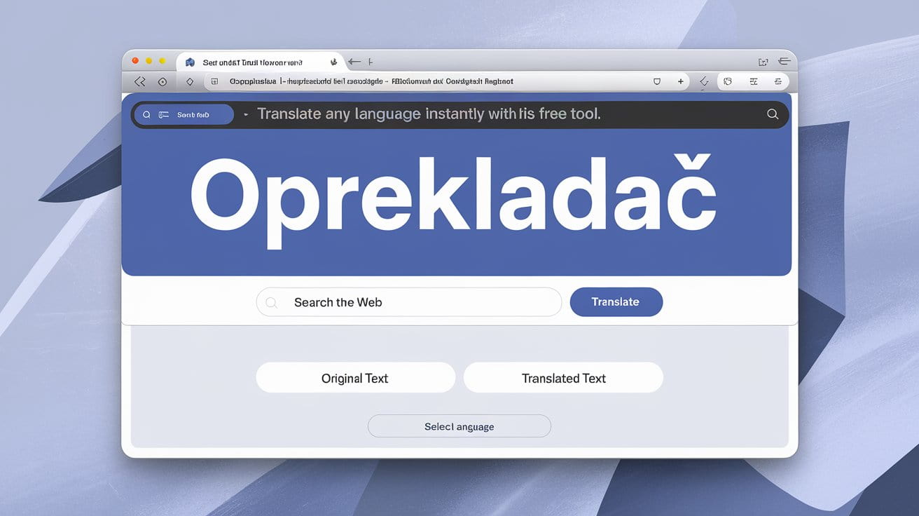 Oprekladač – Translate Any Language Instantly !